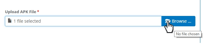 Upload APK for selected device
