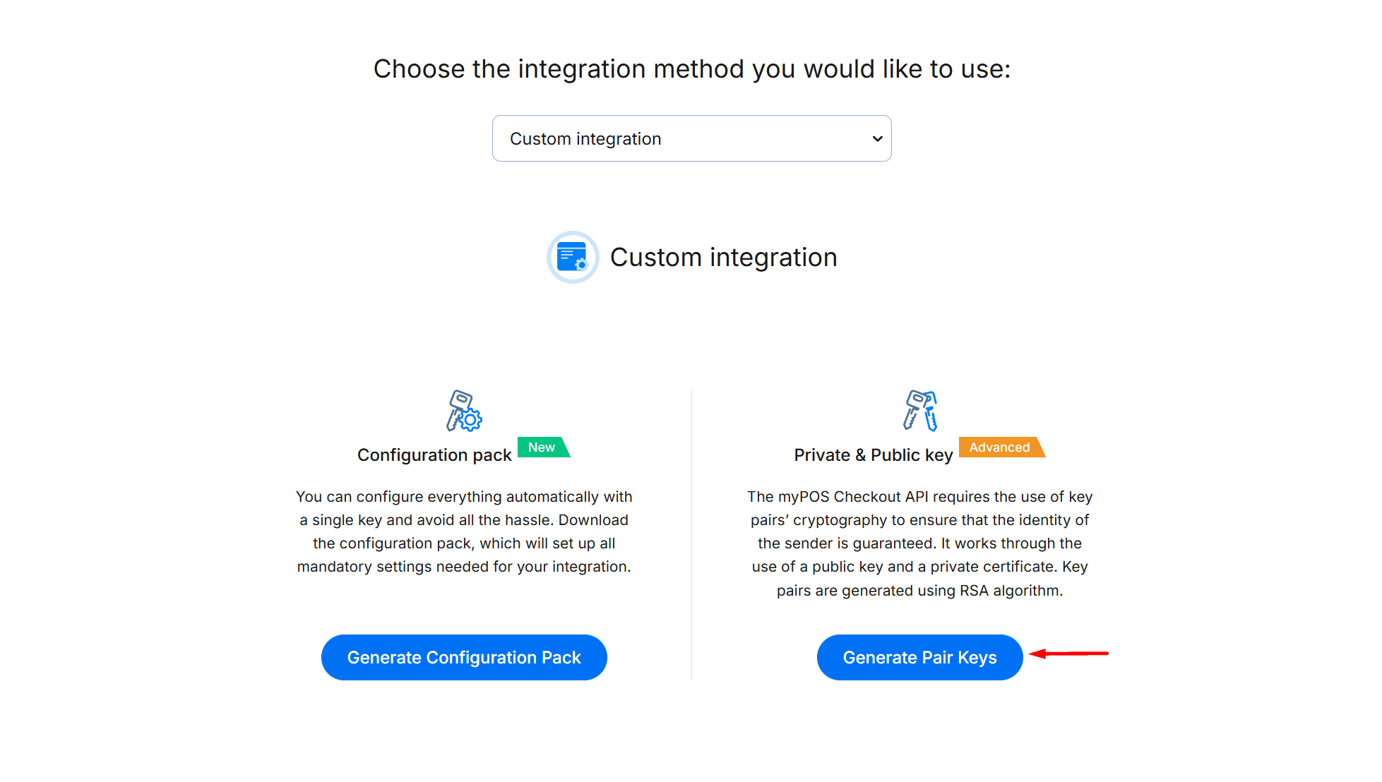 Generate Public and Private Key Pair