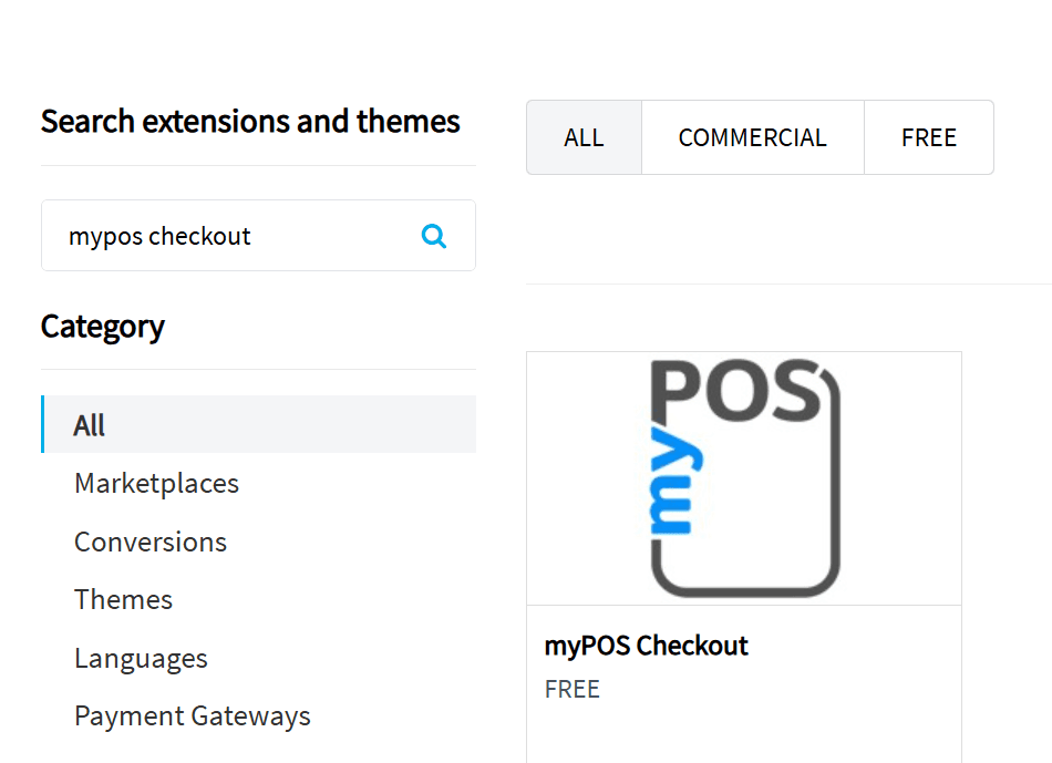 Search in OpenCart Marketplace