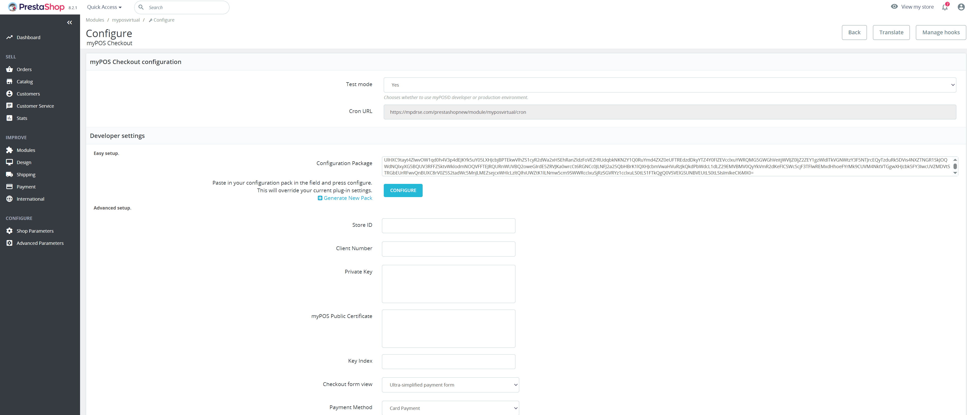 Configure myPOS Plugin