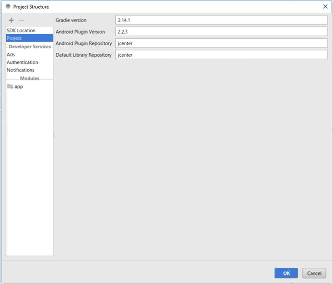 Project structure and APK settings