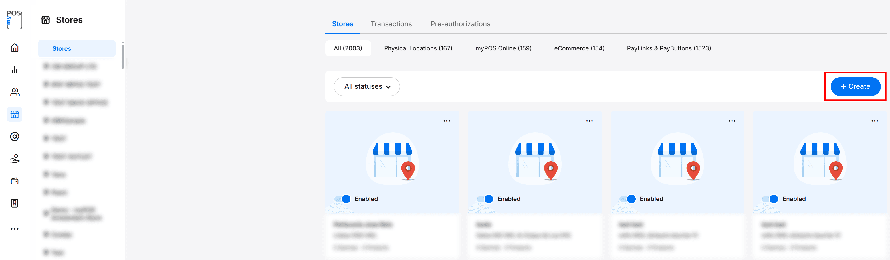 Create Store in myPOS