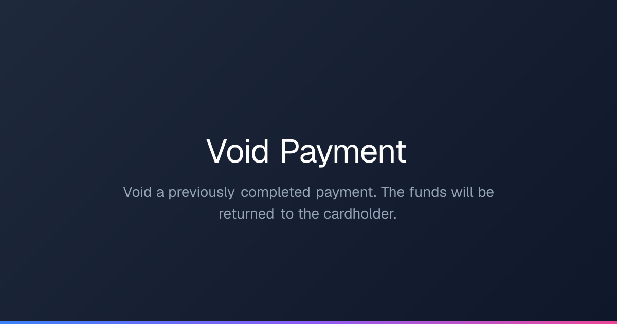 Void Payment