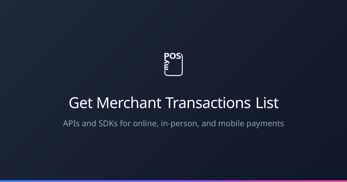 Get Merchant Transactions List