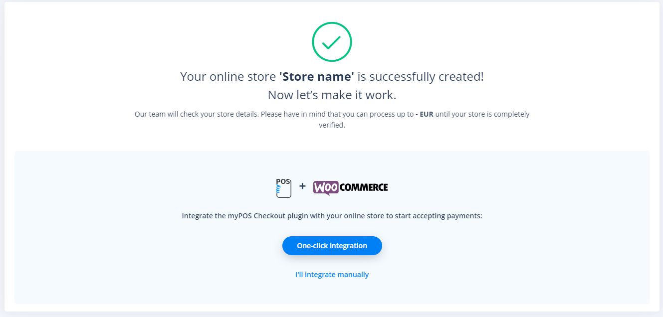 Store name successfully created