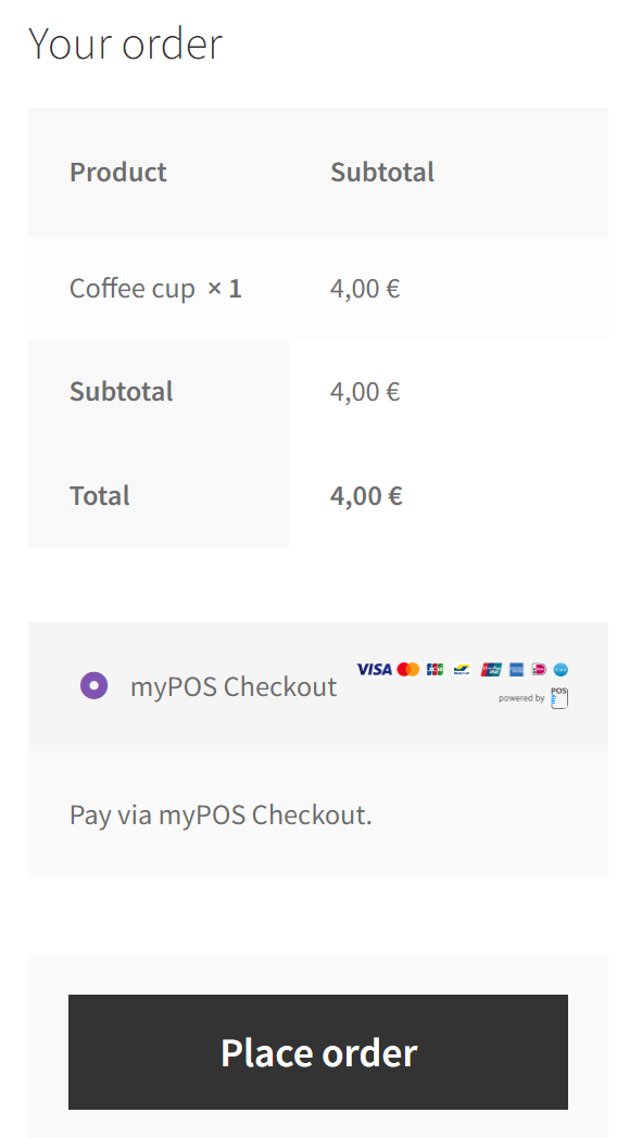 myPOS Checkout